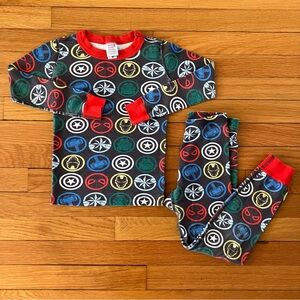 Hanna Andersson Black Red Marvel Avengers Cotton Pajamas 110 5